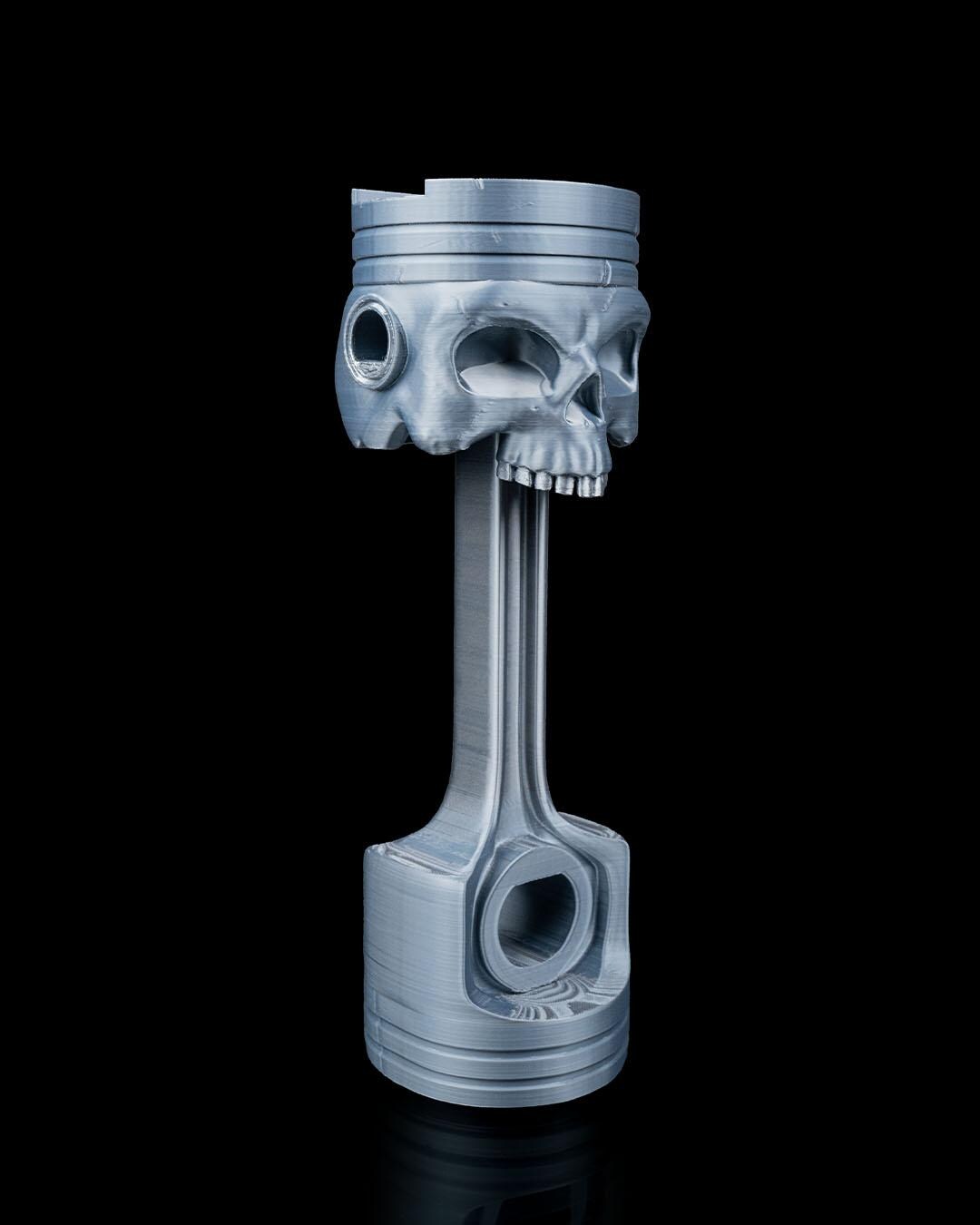Piston Reaper Skull Headphone Stand: 3D Printed Automotive Decor - product image 10