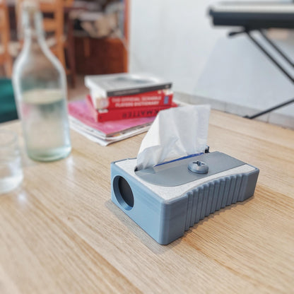 3D Printed Pencil Sharpener Tissue Box Cover – Teacher Desk Decor