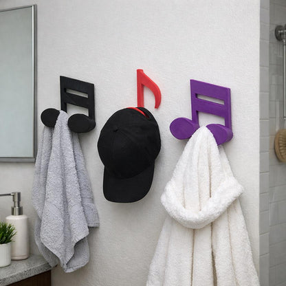 3D Printed Music Note Wall Hook – Modern Decorative Hanger