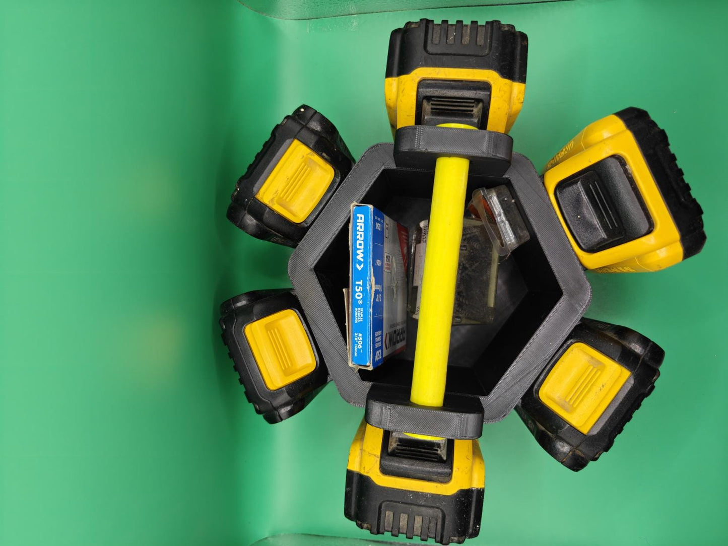 DeWalt 20V/60V Battery Organizer | PETG Tool Caddy, 6-Battery Capacity