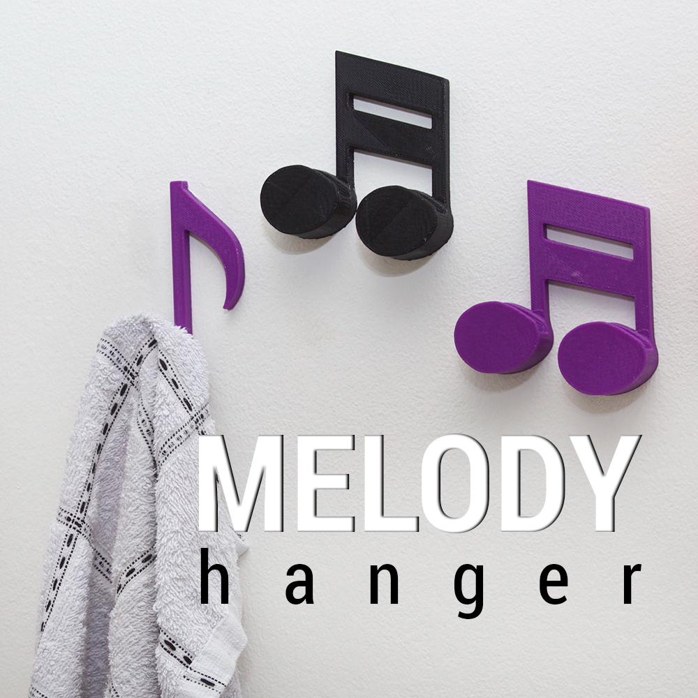 3D Printed Music Note Wall Hook – Modern Decorative Hanger