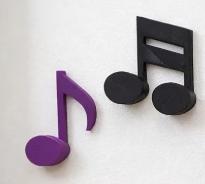 3D Printed Music Note Wall Hook – Modern Decorative Hanger