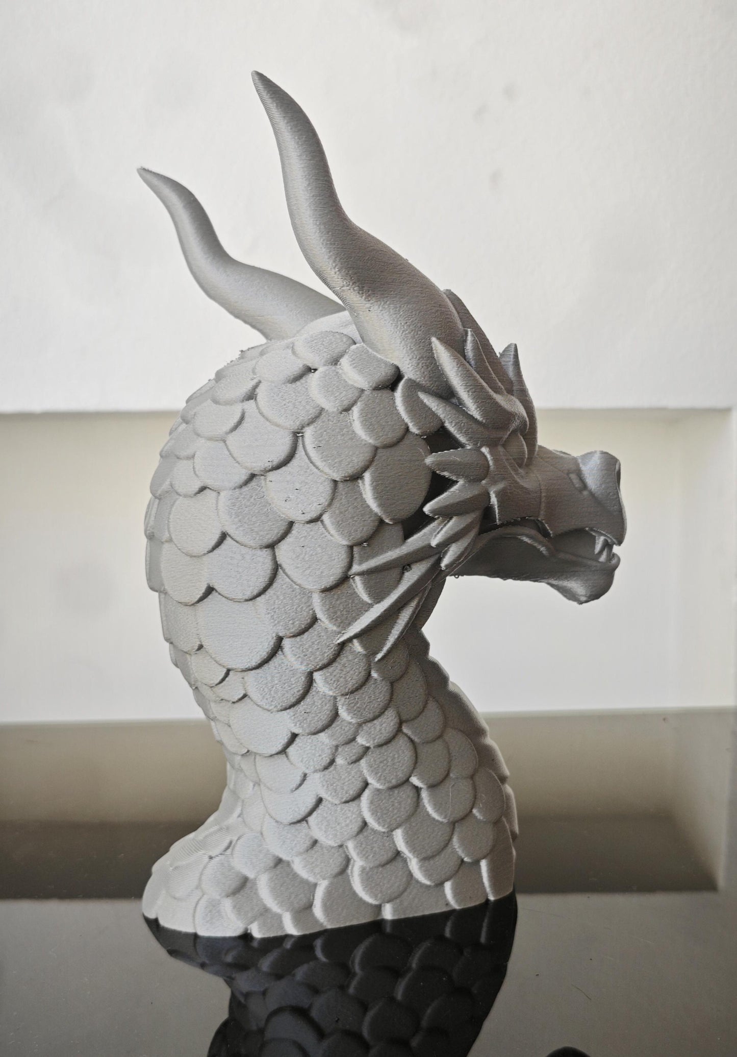 3D Printed Dragon Head Headphone Stand | Gamer Desk Decor