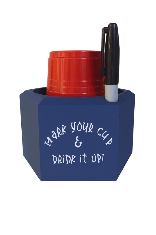 3D Printed Party Cup Holder with Marker holder - Custom Drink Organizer - product image 2