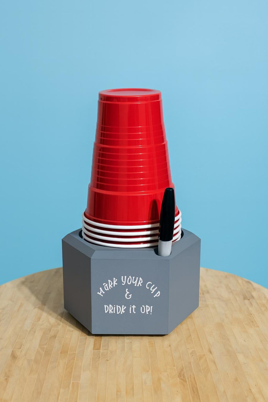 3D Printed Party Cup Holder with Marker holder - Custom Drink Organizer - product image 1