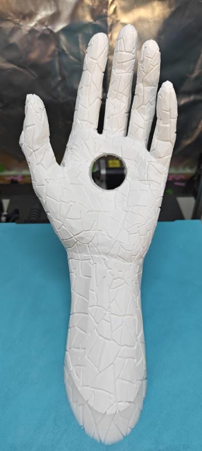 Hand Shaped Wine Bottle Holder: Modern Art Sculpture & Bar Decor - product image 9