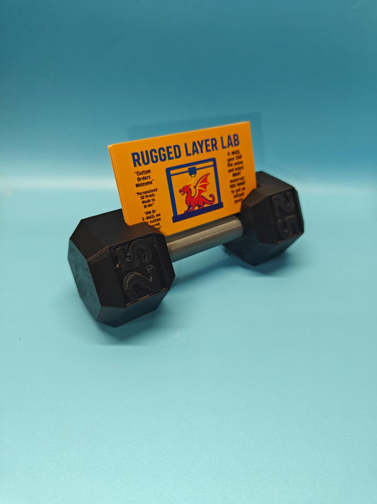 Dumbbell Business Card Holder – 3D Printed Gym Desk Organizer - product image 2
