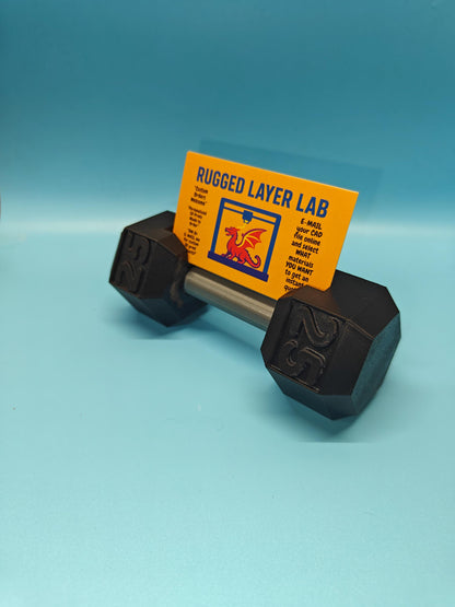 Dumbbell Business Card Holder – 3D Printed Gym Desk Organizer - product image 5