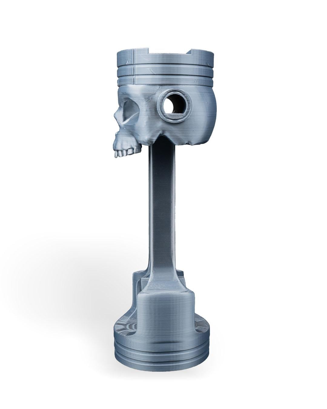 Piston Reaper Skull Headphone Stand: 3D Printed Automotive Decor - product image 5