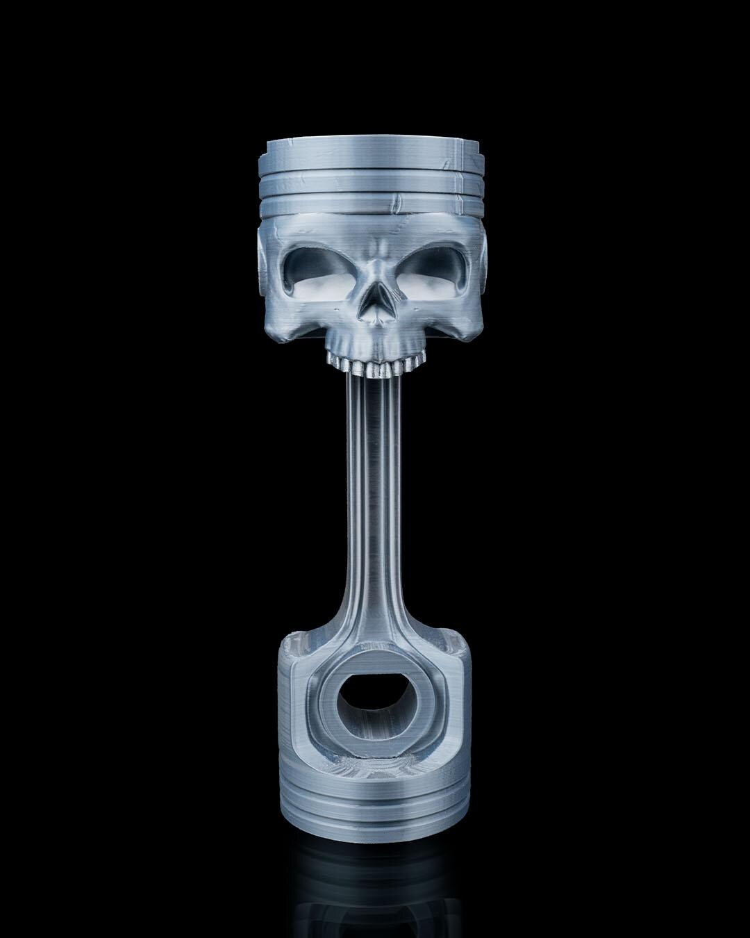 Piston Reaper Skull Headphone Stand: 3D Printed Automotive Decor - product image 9