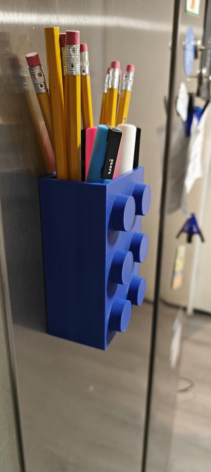 Building Block Pencil Holder – Colorful Desk Organizer with Optional Magnets - product image 5