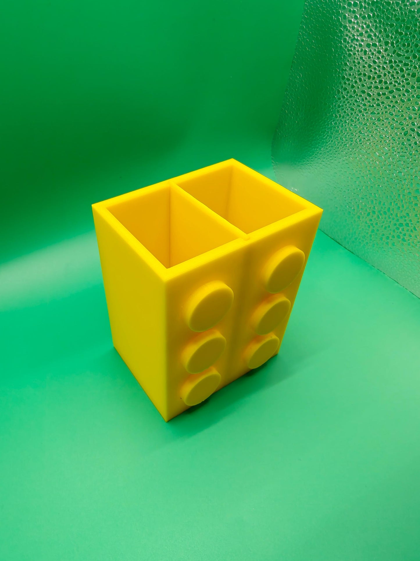 Building Block Pencil Holder – Dual Compartment Desk Organizer and Toothbrush Cup - product image 3