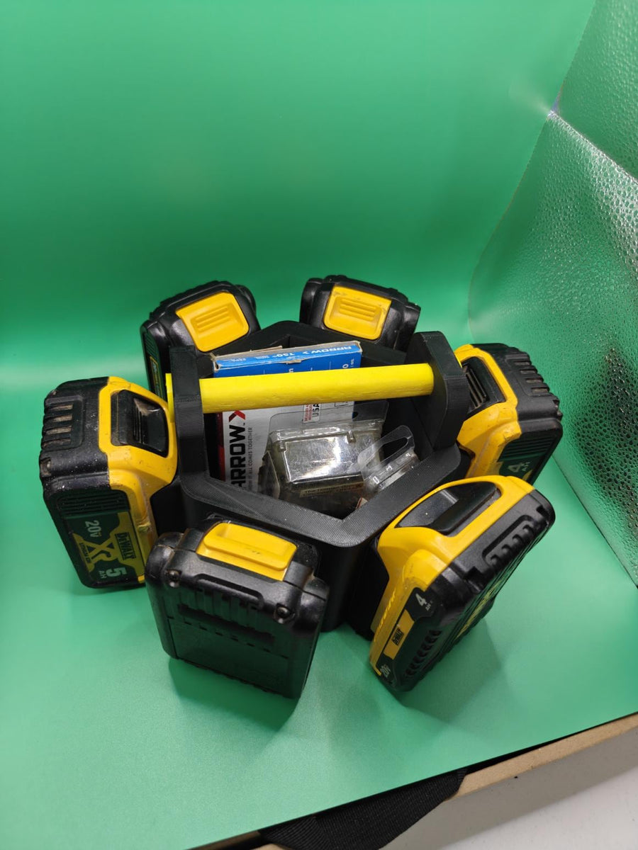 6-Slot Wall-Mount Organizer for 20V/60V Tool Batteries – Holds 6 Batteries Securely - product image 1
