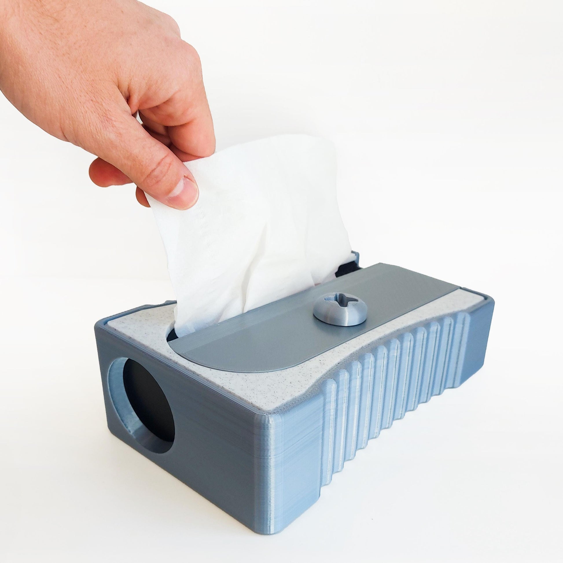3D Printed Pencil Sharpener Tissue Box Cover – Teacher Desk Decor