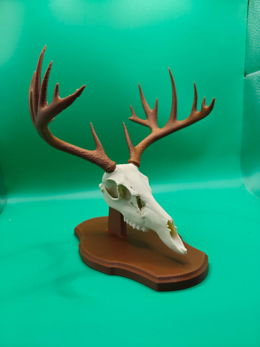 3D Printed Faux Deer Skull Mount | Rustic Hunting Decor - product image 1