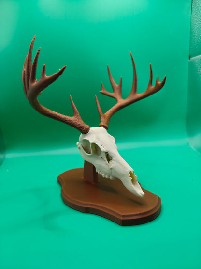 3D Printed Faux Deer Skull Mount | Rustic Hunting Decor