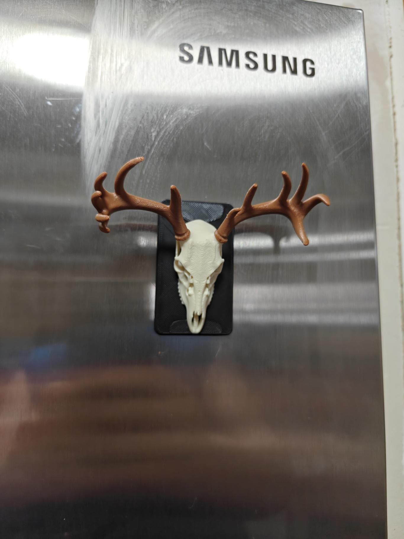 3D Printed Deer Skull Magnet | Rustic Cabin Decor