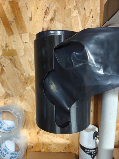Contractor Bag Roll Holder Wall Mount, Fits Husky 42 Gallon 50 Count Bags, Garage Shop Trailer Trash Bag Dispenser