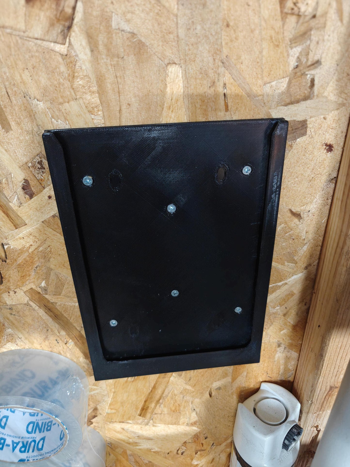 Contractor Bag Roll Holder Wall Mount, Fits Husky 42 Gallon 50 Count Bags, Garage Shop Trailer Trash Bag Dispenser