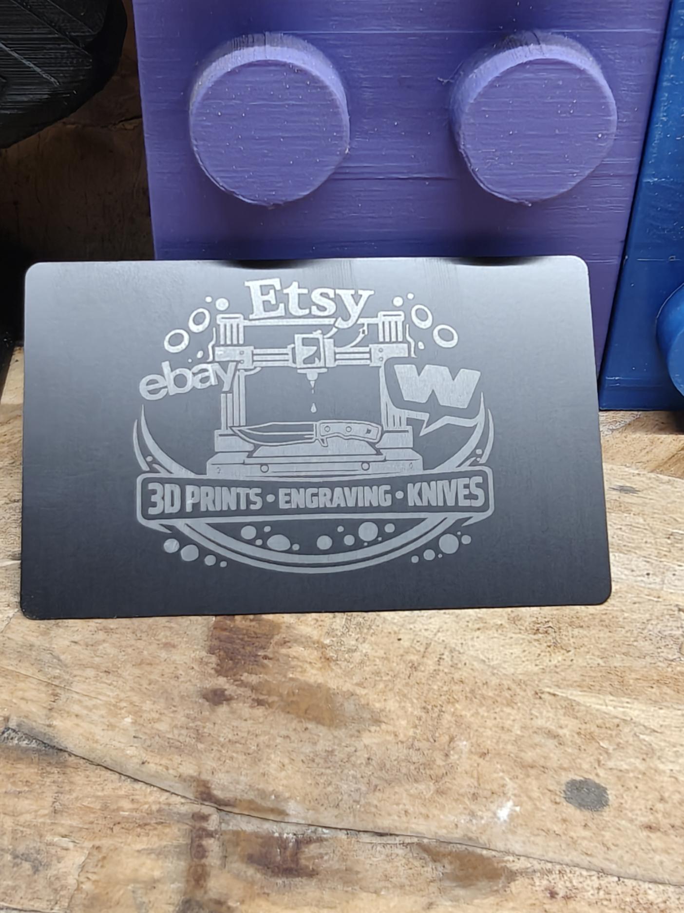 Custom Engraved Metal Business Cards – Aluminum Matte Finish Personalized - product image 3