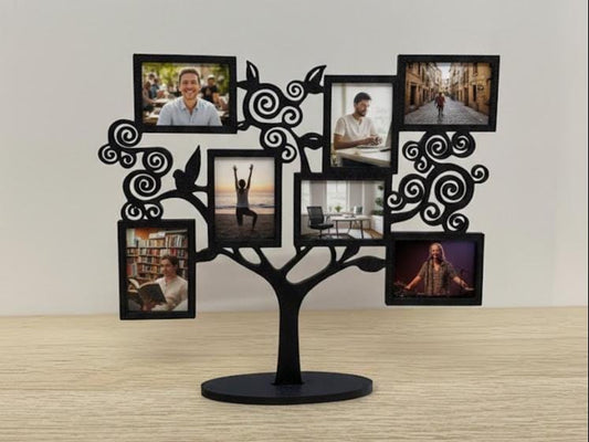 3D Printed Family Photo Tree Display, Tabletop Keepsake Frame - product image 1