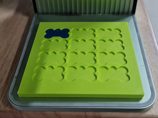 Batch Engraving Template for xTool F1 – 31x21mm Fish or Bone Pet Tag Jig, 12-Tag Fixture