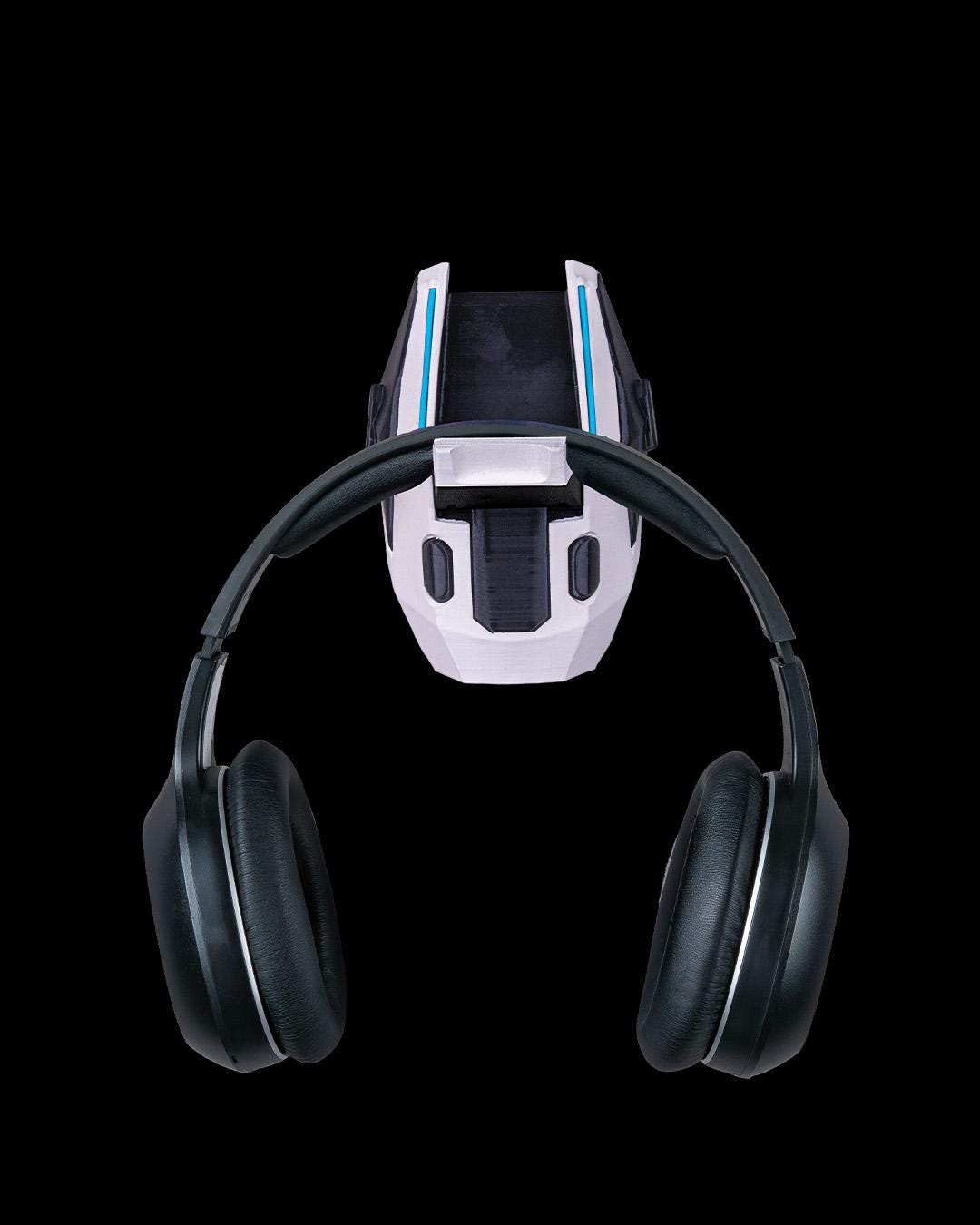 Comms Frame Headphone Holder, Wall Mounted Gaming Headset Stand, 3D Printed Headset Hanger, Desk Setup Wall Organizer