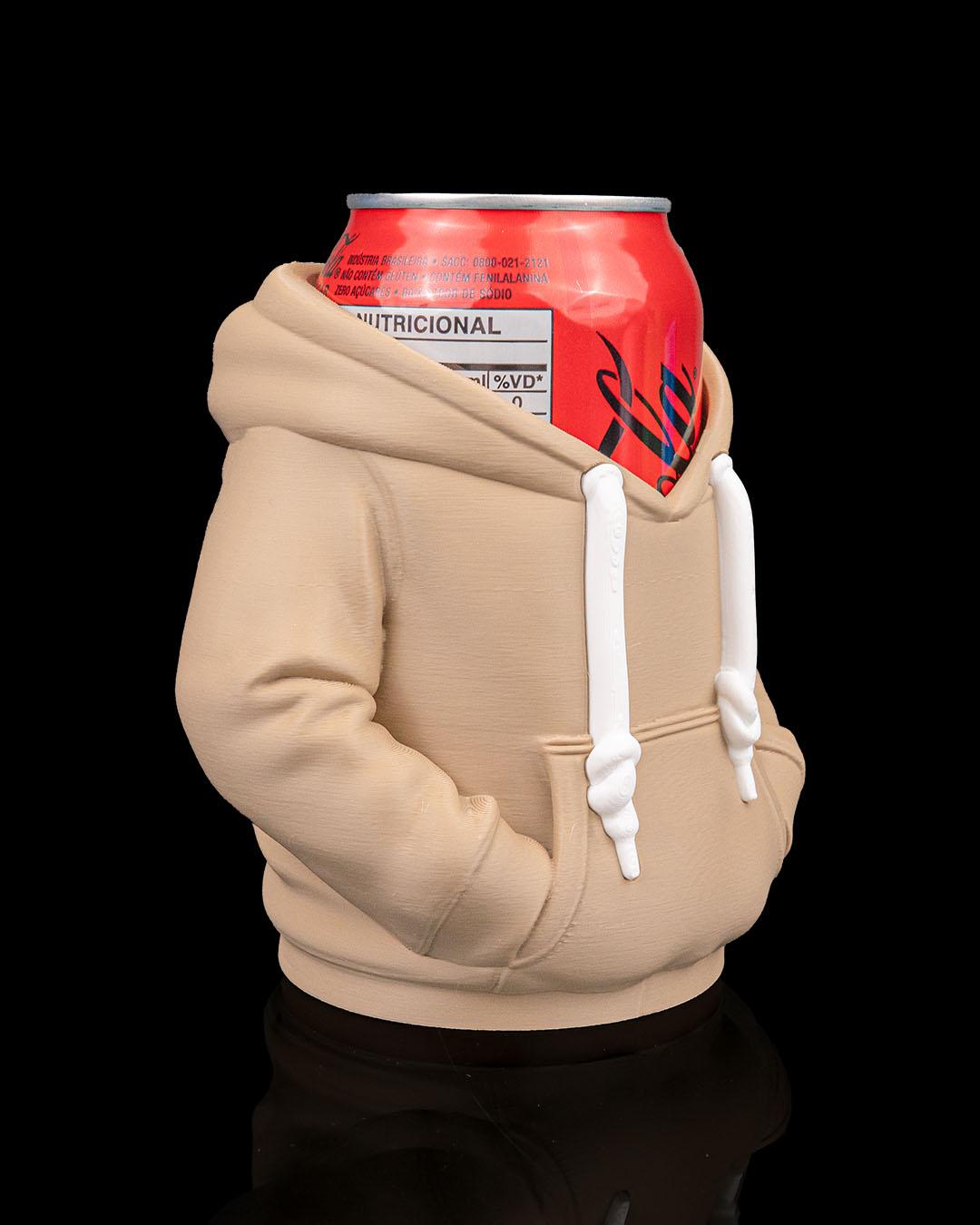 3D Printed Hoodie Can Holder, Novelty Drink Sleeve, Desk Decor Accessory - product image 3