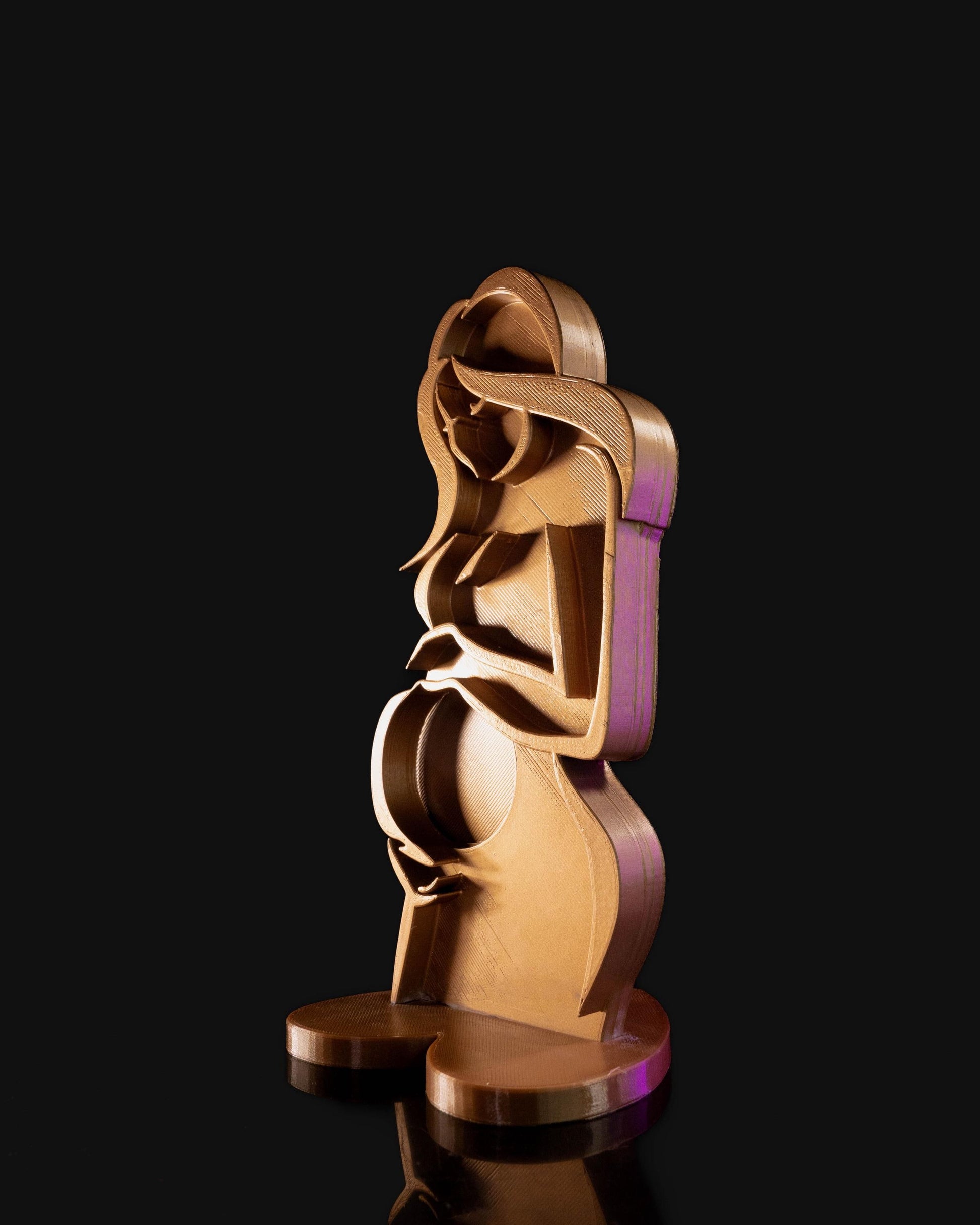 Future Mama Ultrasound Holder, 3D Printed Expecting Mother Silhouette Stand - product image 7
