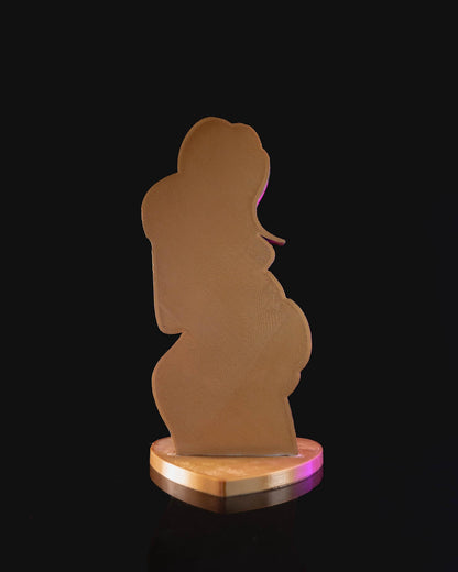 Future Mama Ultrasound Holder, 3D Printed Expecting Mother Silhouette Stand - product image 4