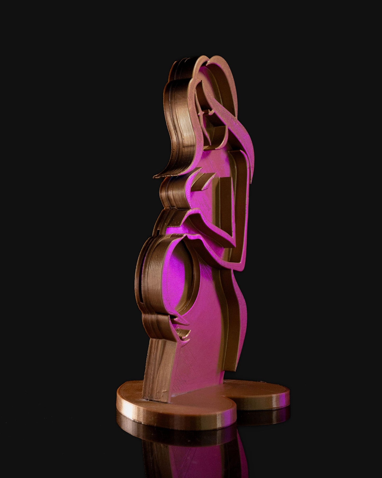 Future Mama Ultrasound Holder, 3D Printed Expecting Mother Silhouette Stand - product image 5