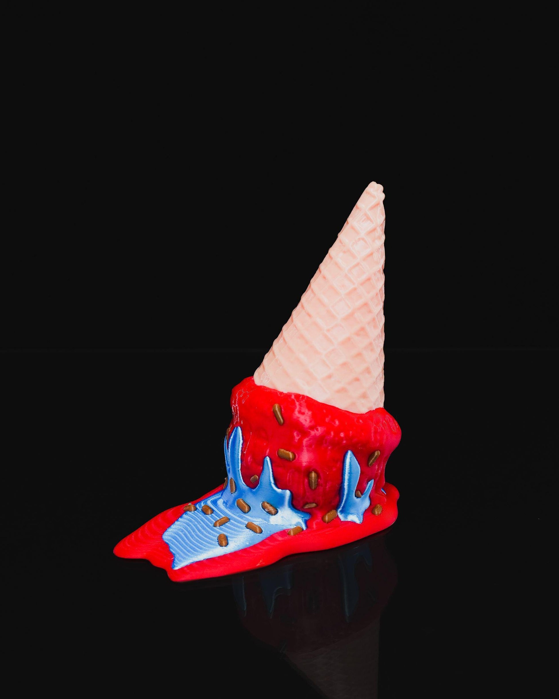 Melting Ice Cream Door Stopper, Popsicle Doorstop, 3D Printed Novelty Door Wedge, Fun Home Decor, Unique Housewarming Gift