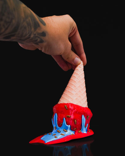 Melting Ice Cream Door Stopper, Popsicle Doorstop, 3D Printed Novelty Door Wedge, Fun Home Decor, Unique Housewarming Gift