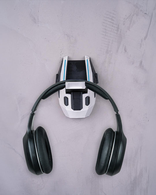 Comms Frame Headphone Holder, Wall Mounted Gaming Headset Stand, 3D Printed Headset Hanger, Desk Setup Wall Organizer