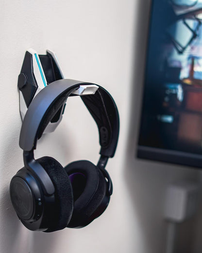 3D Printed Headset Holder, Wall Mounted Gaming Stand, Desk Organizer Hanger - product image 2