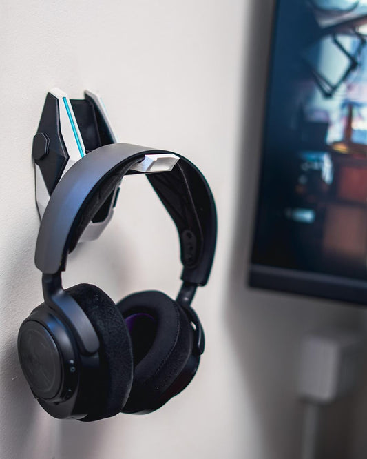 3D Printed Headset Holder, Wall Mounted Gaming Stand, Desk Organizer Hanger - product image 2