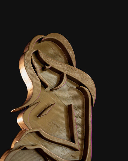 Future Mama Ultrasound Holder, 3D Printed Expecting Mother Silhouette Stand - product image 2