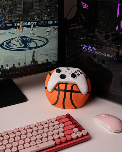 Swish Basketball Controller Holder Compatible with Xbox & PS5 Controllers, 3D Printed Gaming Stand, Gamer Desk Decor
