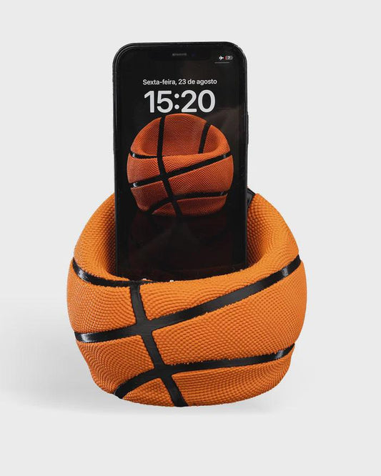 Basketball Phone Holder, Sports Phone Stand, Desk Phone Dock, Basketball Desk Decor, 3D Printed Gift for Basketball Fans