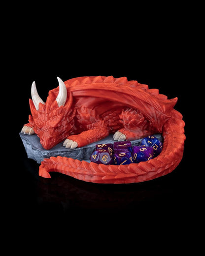 Sleeping Dragon Dice Holder, 3D Printed RPG Accessory, Fantasy Tabletop Dice Tray - product image 1
