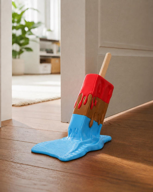 3D Printed Melting Ice Cream Cone Door Stopper, Novelty Home Decor Wedge - product image 2