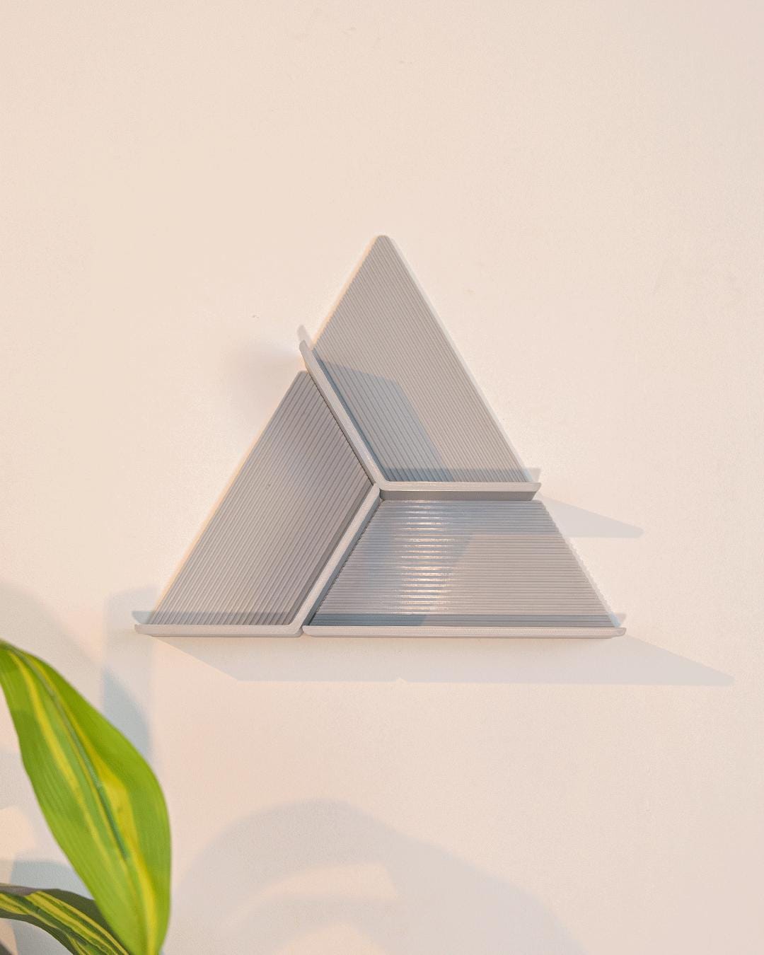 Set of 4 Modular Hexagon Wall Shelves, Geometric Floating Shelf Set, Modern 3D Printed Plant Shelves, Honeycomb Wall Decor