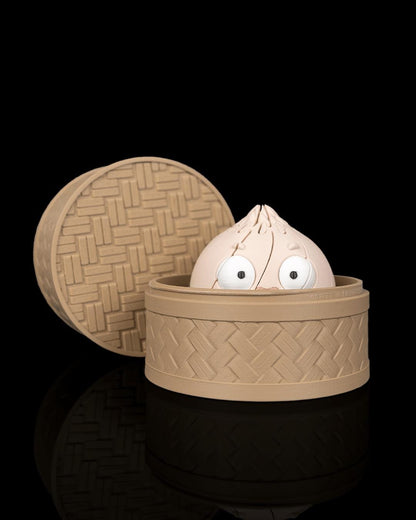 Dumpling Surprise Fidget Toy with Basket & Keychain, 3D Printed Sensory Desk Toy, Cute Food Fidget Gift - product image 3