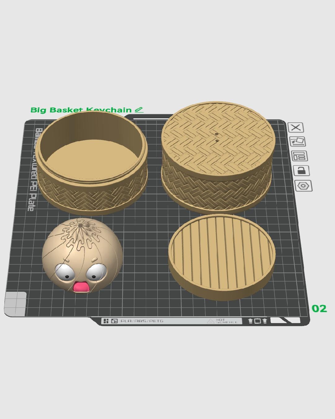 Dumpling Surprise Fidget Toy with Basket & Keychain, 3D Printed Sensory Desk Toy, Cute Food Fidget Gift - product image 10
