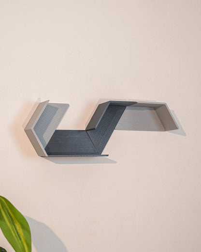 Set of 4 Modular Hexagon Wall Shelves, Geometric Floating Shelf Set, Modern 3D Printed Plant Shelves, Honeycomb Wall Decor