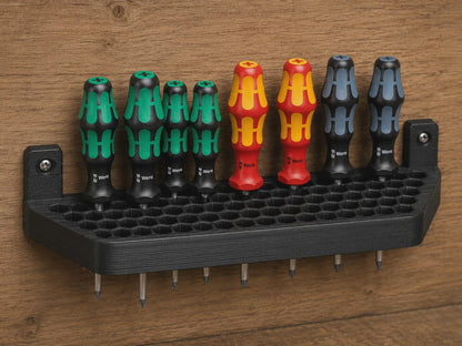 Wall-Mounted Screwdriver Holder – Small or Large Tool Organizer for Garage and Workshop