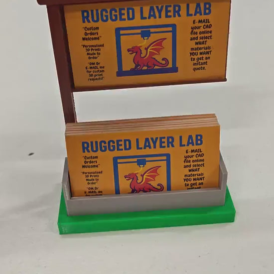 Real Estate SOLD Sign Business Card Holder | Realtor Desk Display | Removable Sold Sign | Office & Open House Decor