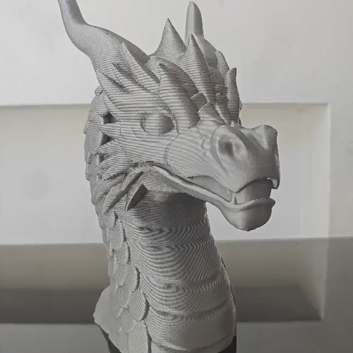 3D Printed Dragon Head Headphone Stand | Gamer Desk Decor