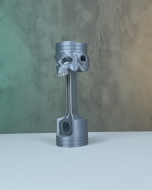 Piston Reaper Skull Headphone Stand: 3D Printed Automotive Decor