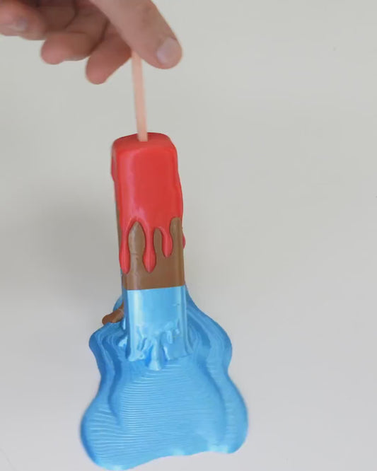 Melting Ice Cream Door Stopper, Popsicle Doorstop, 3D Printed Novelty Door Wedge, Fun Home Decor, Unique Housewarming Gift